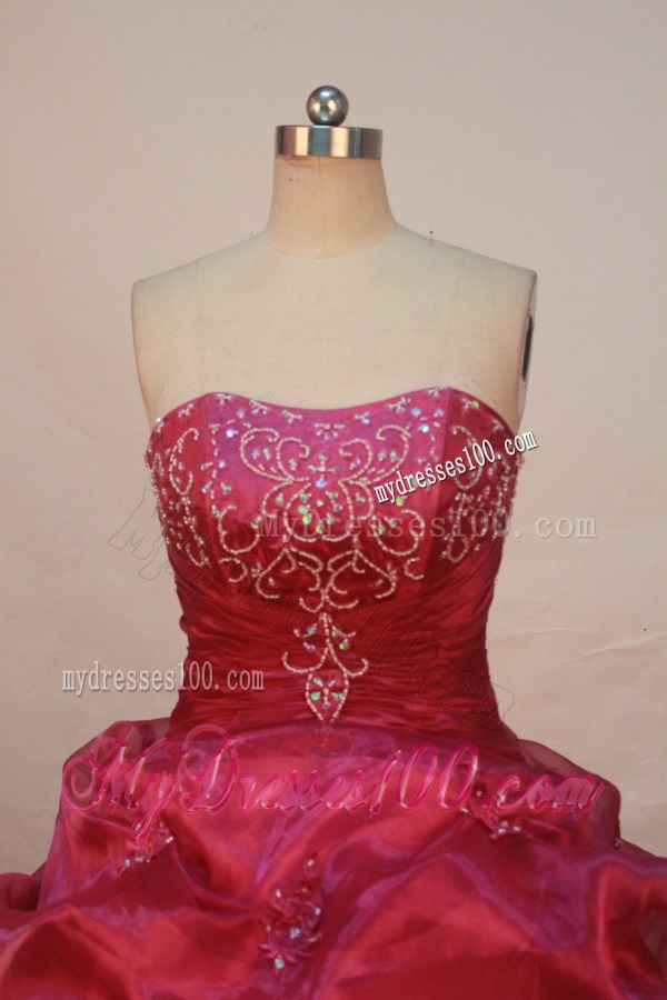 The Most Popular Lace up Strapless Pick-ups Quinceanera Dress